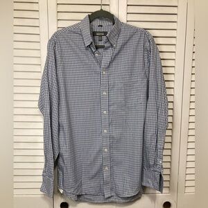 Kenneth Cole Reaction Blue And White Buttob Down Shirt Size Medium